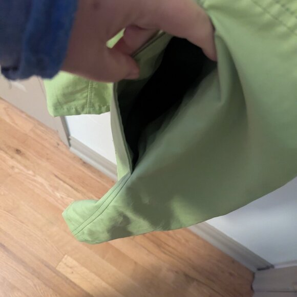 Normcore Eddie Bauer Christine Apple Trench Coat Raincoat Lime Green Jacket XXL - Picture 5 of 8